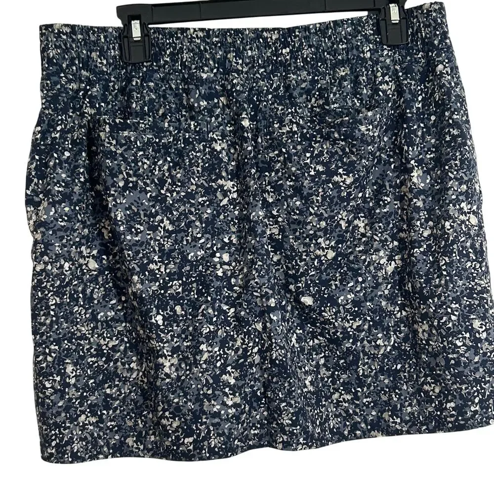 Athleta blue pattern skort stretchy tennis pickleball running golf size 12